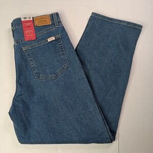 Levi Strauss Women's Straight Jeans 6 28x26 Blue Comfort Stretch High Rise